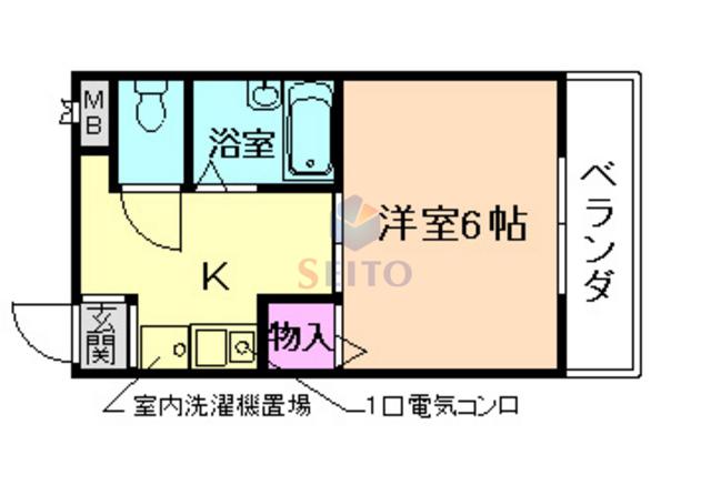 リーガ・テクト・ワン(1K/1階)の間取り写真