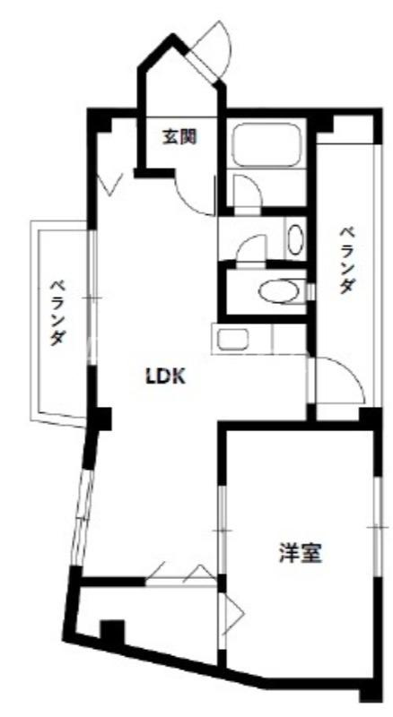 桂ハイムⅡ(1LDK/2階)の間取り写真