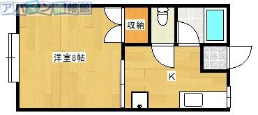 セレクティ(1K/2階)の間取り写真