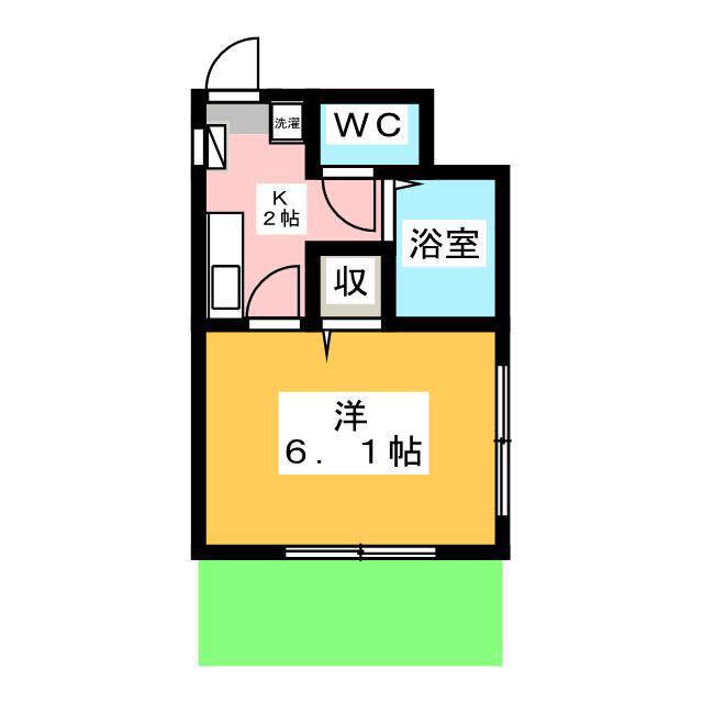 ルミエール(1K/1階)の間取り写真