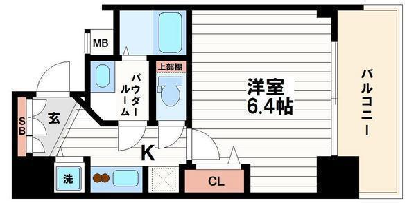 レオンコンフォート本町(1K/6階)の間取り写真