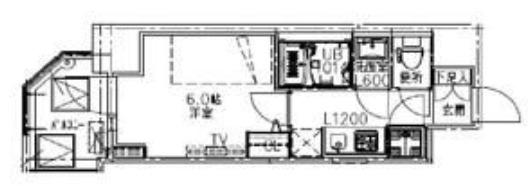 S-RESIDENCE都島LUX(1K/6階)の間取り写真