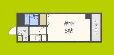 サンライズ 野田阪神(1K/3階)の間取り写真
