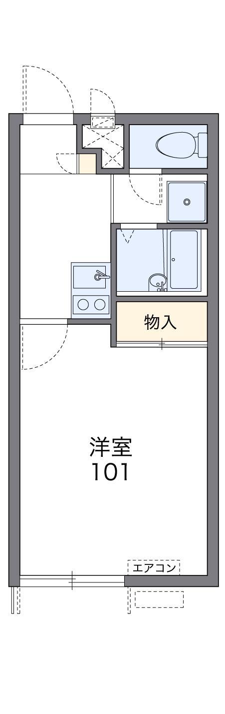 レオパレスアメイシャ(1K/1階)の間取り写真