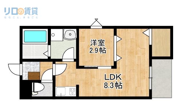REGIES清荒神I(1LDK/3階)の間取り写真