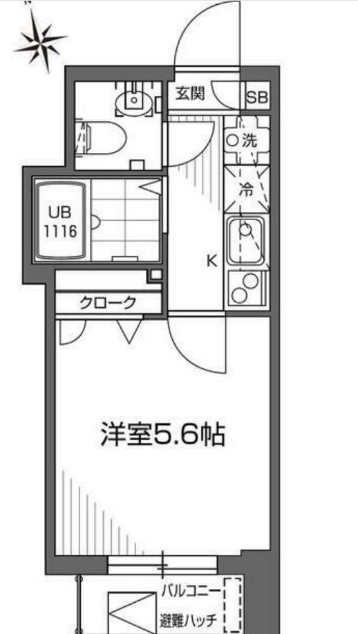 グランアセット早稲田(1K/3階)の間取り写真