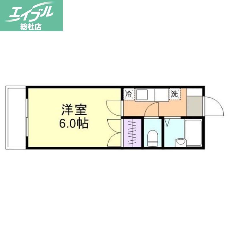エトワール21船穂マンションB(1K/2階)の間取り写真