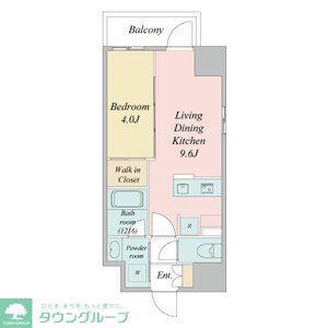ブランシエスタ金山北(1LDK/8階)の間取り写真