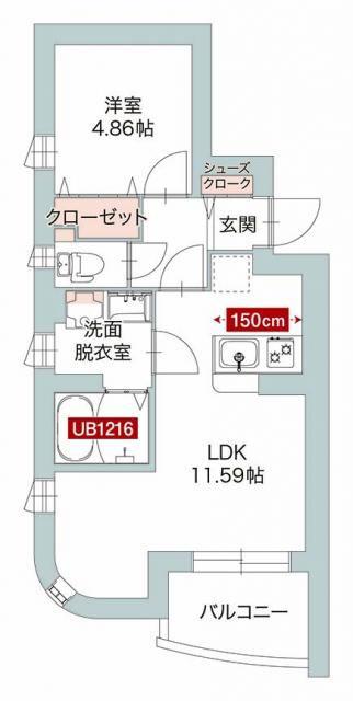 CASA REGINA(1LDK/1階)の間取り写真