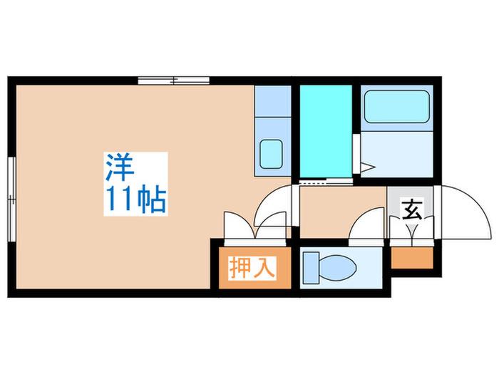 サンクレスト円山(ワンルーム/4階)の間取り写真