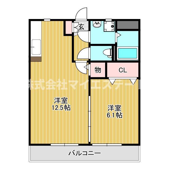 ラ・ミルチャ(1LDK/3階)の間取り写真
