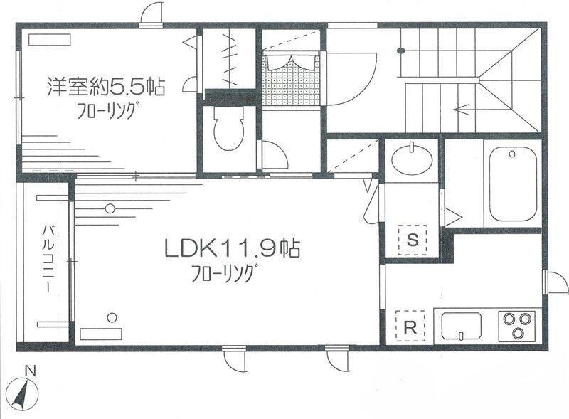 サンメゾン初台(1LDK/3階)の間取り写真