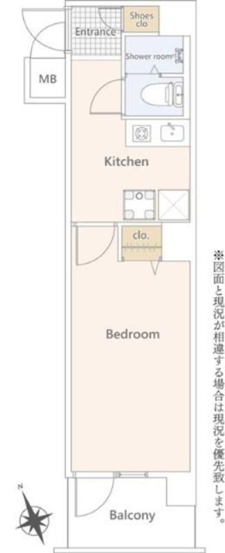 エトワール恵比寿・三葉(1K/5階)の間取り写真