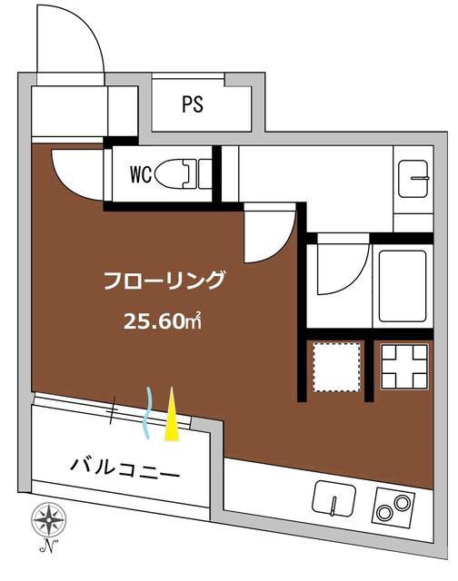 シグマ柿の木坂(ワンルーム/2階)の間取り写真