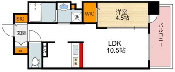 サザンネスト住ノ江駅前(1LDK/2階)の間取り写真