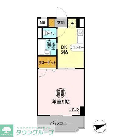 Y・Rレジデンス(1DK/7階)の間取り写真