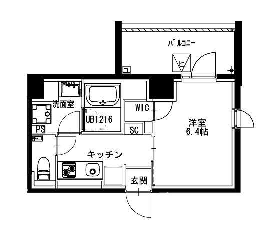 市ヶ谷仲之町ヒルズ クレストノース棟(1K/3階)の間取り写真