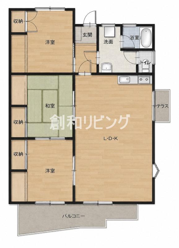 レジデンス泉(3LDK/5階)の間取り写真