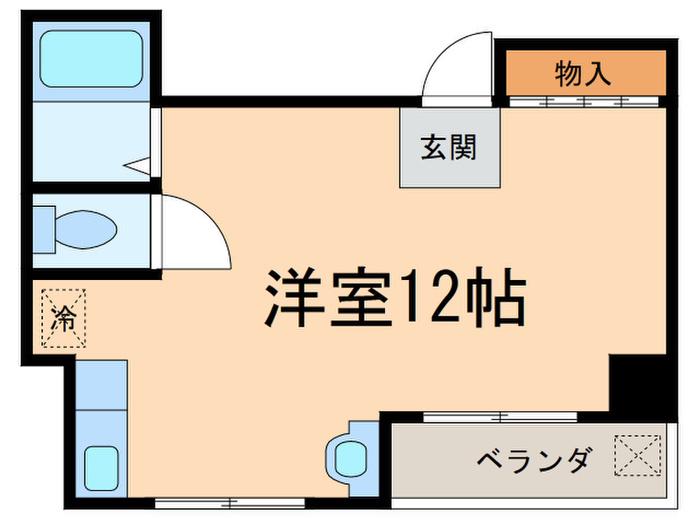 ドルフィン六番(ワンルーム/6階)の間取り写真