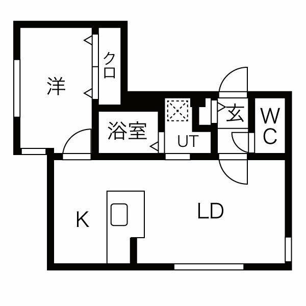 PATHOS MARUYAMA(1LDK/2階)の間取り写真