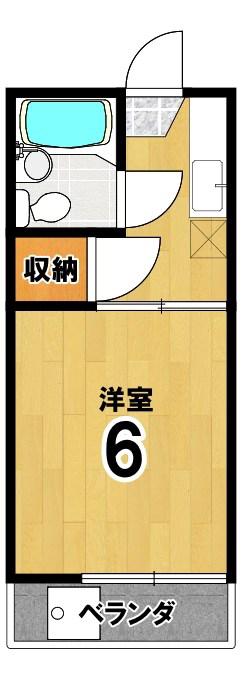 コーポ古波蔵(1K/1階)の間取り写真
