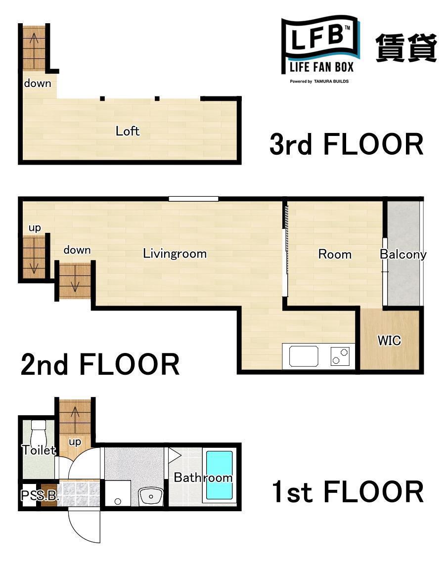 LFB APARTMENT天神(1LDK/2階)の間取り写真