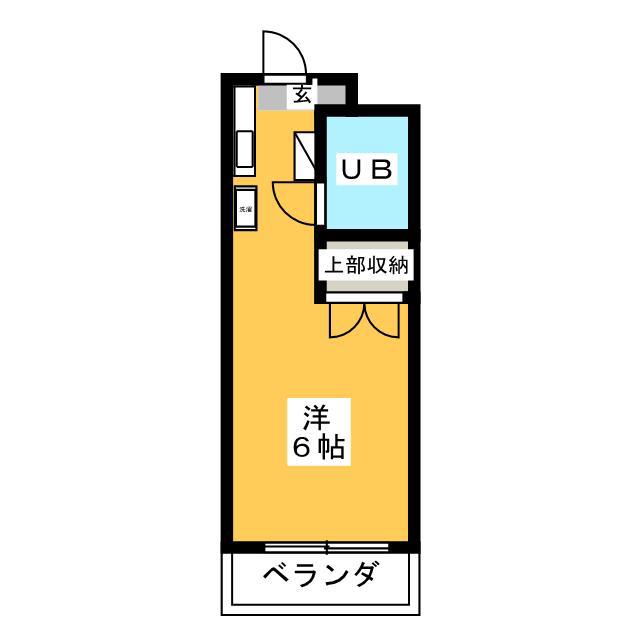 東京メトロ東西線 浦安駅(千葉) 徒歩8分 3階建 築38年(ワンルーム/2階)の間取り写真