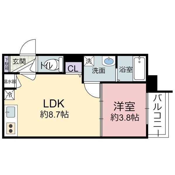 F ASECIA BOEHM(1LDK/3階)の間取り写真