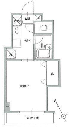 パインヴィラ(1K/3階)の間取り写真