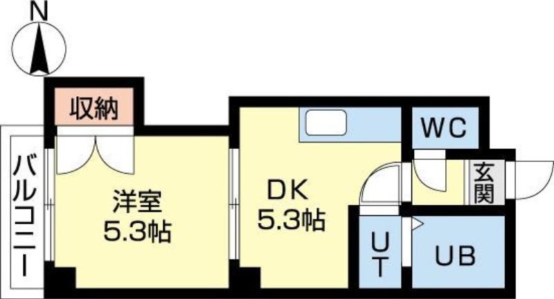メゾン光星(1DK/4階)の間取り写真