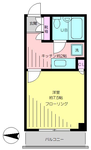 ジュール板橋(1K/3階)の間取り写真