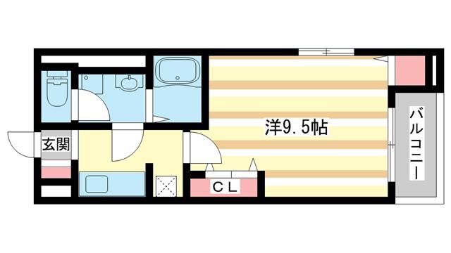 リグノ天理(1K/3階)の間取り写真