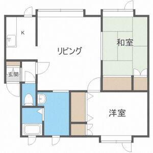 シーガルハイツ(2LDK/2階)の間取り写真