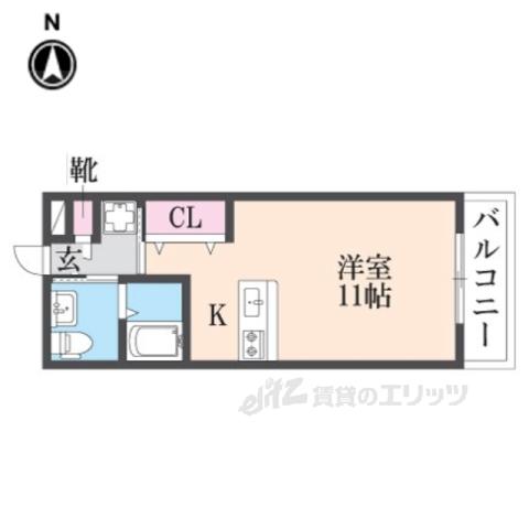シャンテ御殿山2(ワンルーム/3階)の間取り写真