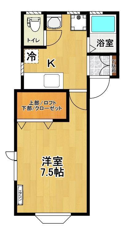 シャインコーポラス・コスモス(1K/1階)の間取り写真