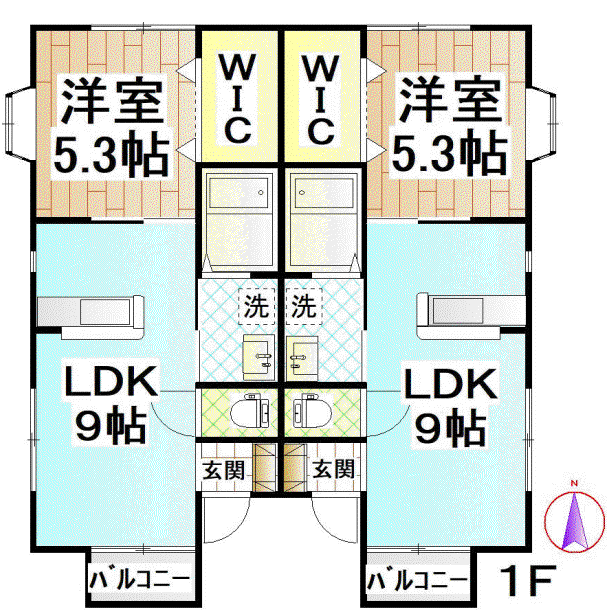 ユミール・マリンII(1LDK/1階)の間取り写真