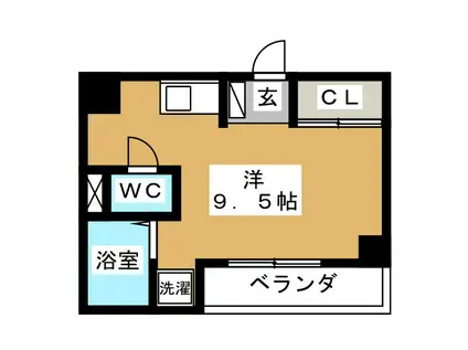 ビアンカ戸越(ワンルーム/2階)の間取り写真