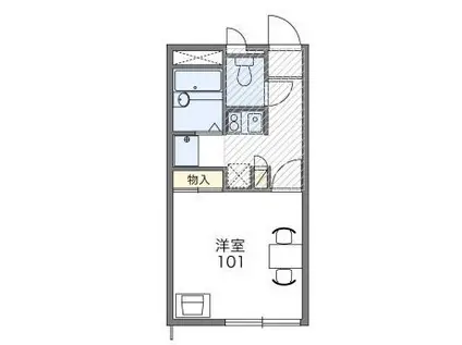 レオパレスパークサイドV(1K/2階)の間取り写真