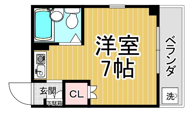 パラッツオニッセイ(ワンルーム/2階)の間取り写真