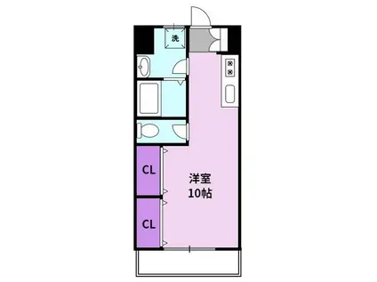 ピュアセントT1(ワンルーム/3階)の間取り写真