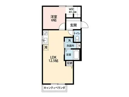 ミユキハイツ(1LDK/2階)の間取り写真