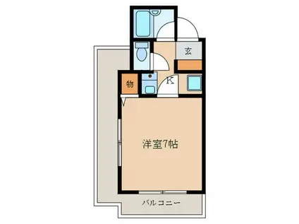 ハイツフルブルームII(1K/1階)の間取り写真