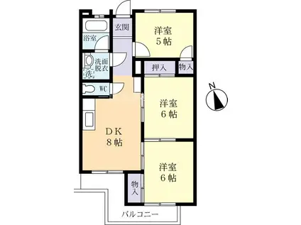 リバーシティ・ロイヤルハイツA(3LDK/3階)の間取り写真