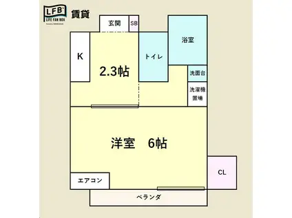 メゾンドライズ(1K/3階)の間取り写真