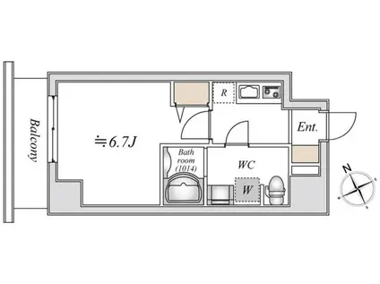 LIME RESIDENCE HIGASHINAKAYAMA(1K/4階)の間取り写真
