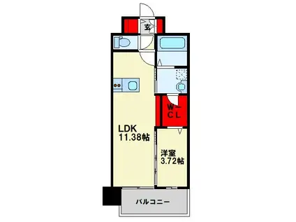 LEGENDTAKAMI(1LDK/5階)の間取り写真