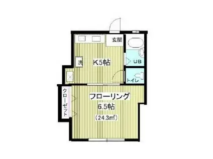 スペースI(1K/1階)の間取り写真