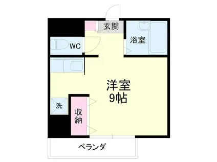 ESPOIR板屋(ワンルーム/6階)の間取り写真