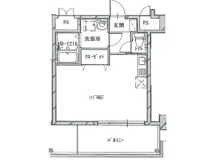 KITANO FLATS PLUS(ワンルーム/5階)の間取り写真