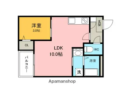 JACK ODAKAVIII(1LDK/2階)の間取り写真